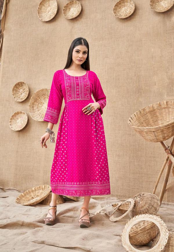 Kanak Mehak Designer Round Flair Kurtis Edition